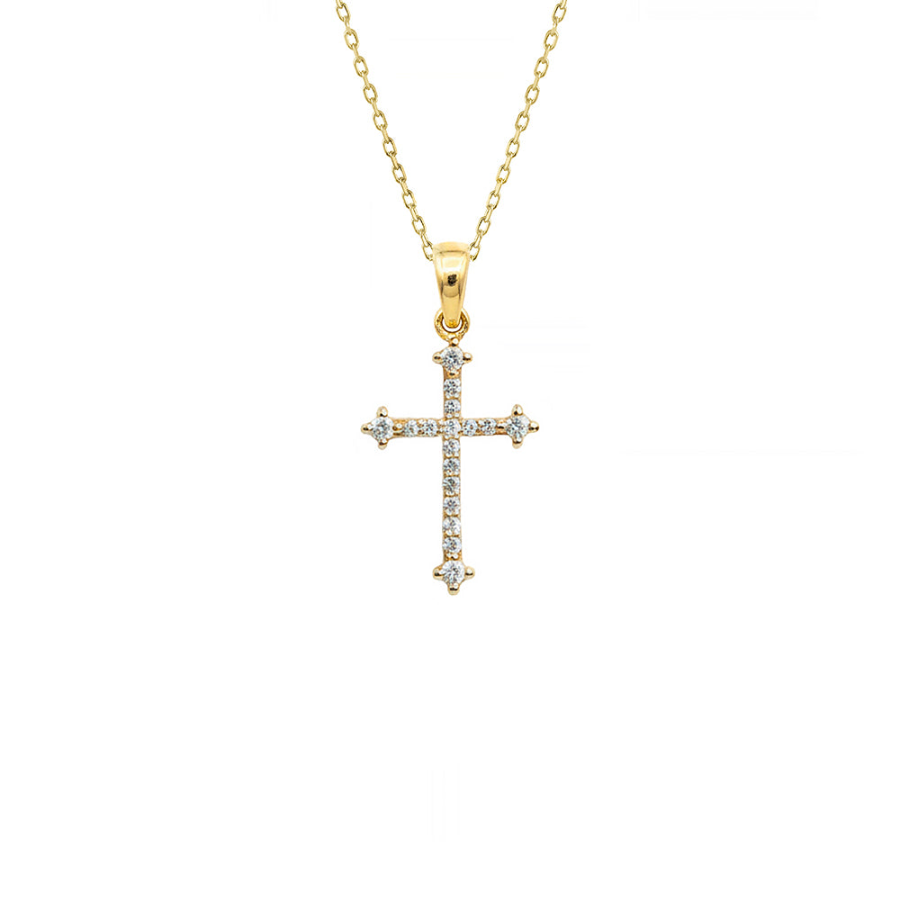 14K Gold Diamond Faith Pendant / Anniversary Gift for Her