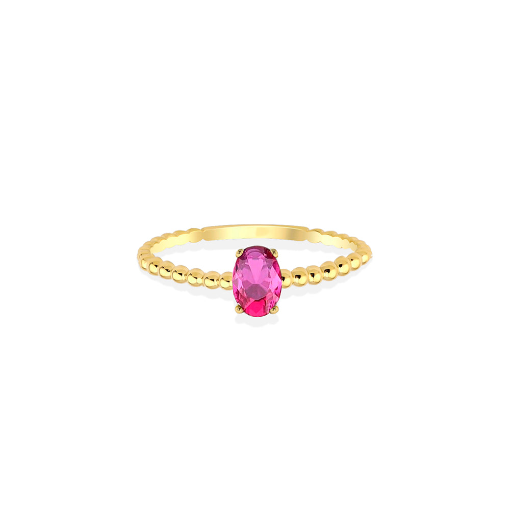 Oval Pink Sapphire Ring