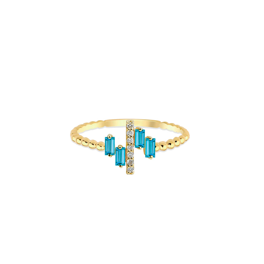 Natural Aquamarine Ring / Birthday Gift