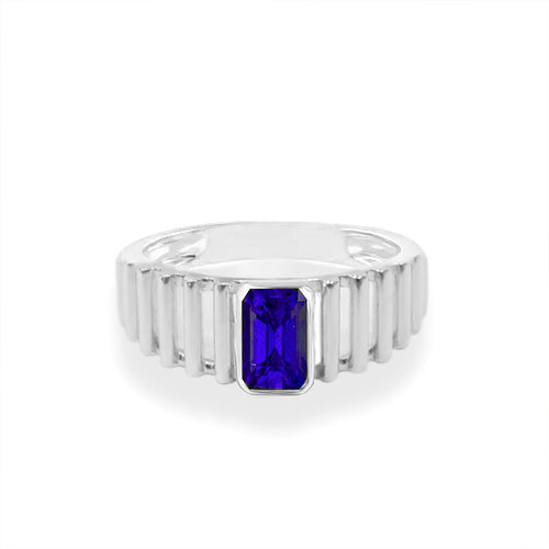 14K Gold Natural Sapphire Band Ring