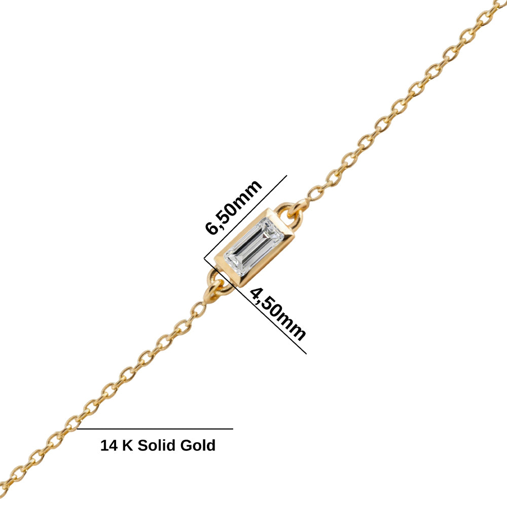 Minimalist White Sapphire Bracelet