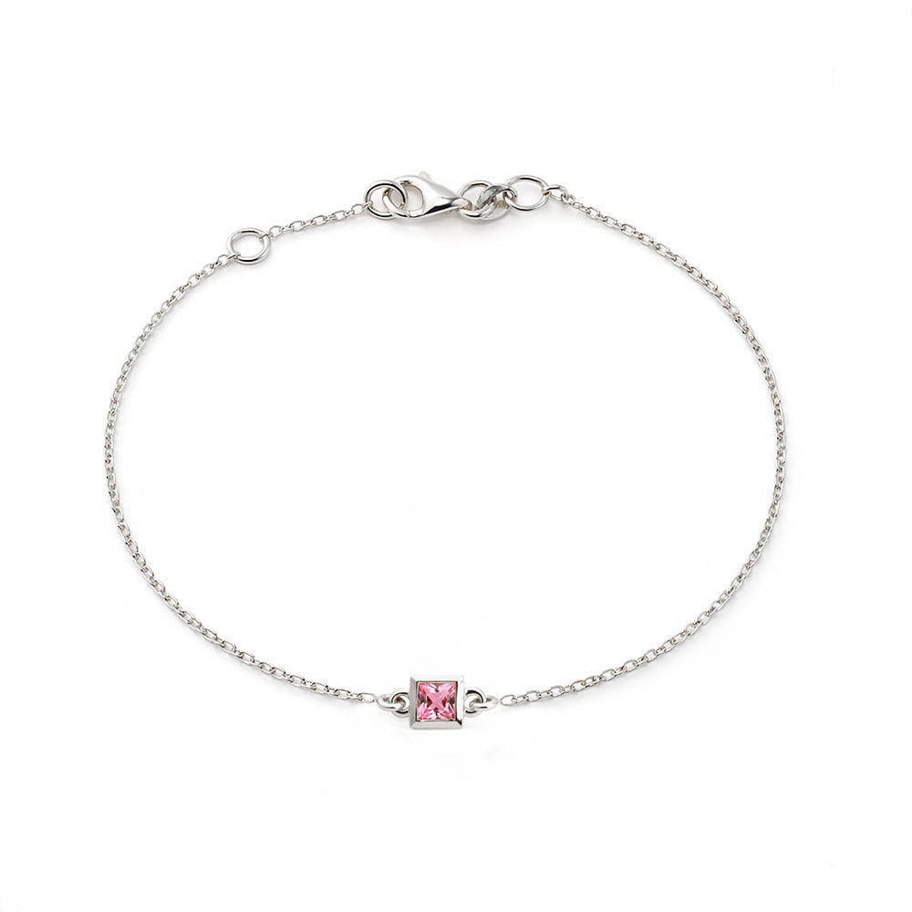 14K Gold Pink Sapphire Bracelet