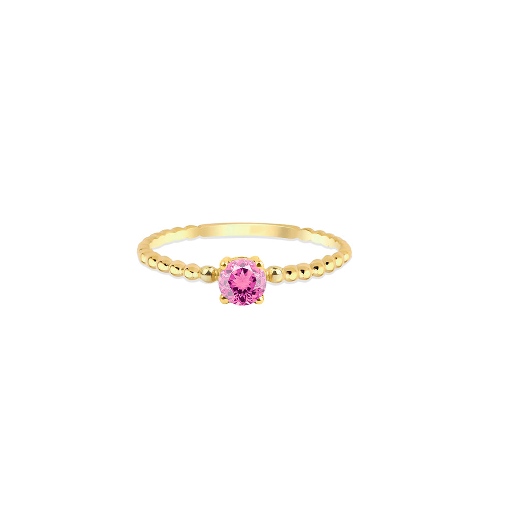 14K Gold Natural Pink Sapphire Ring