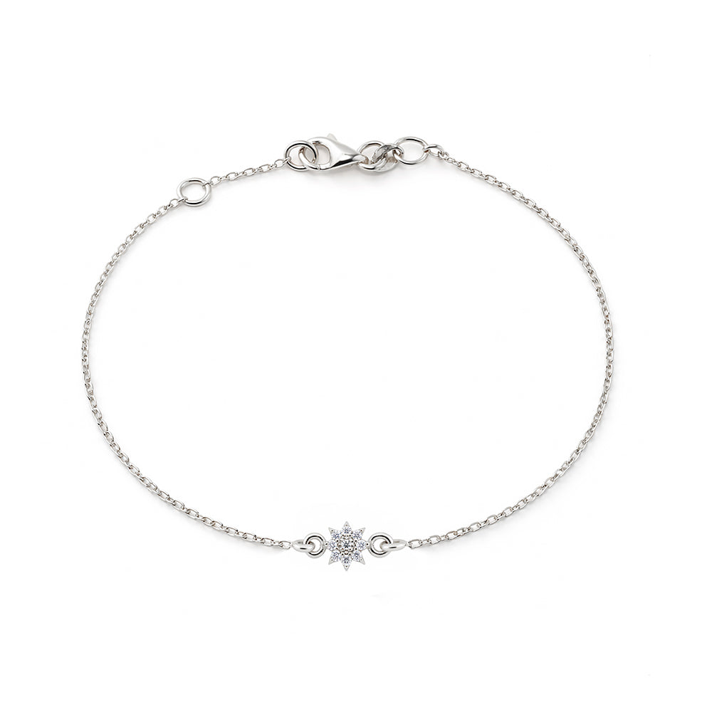 14K Gold Diamond Star Bracelet / Celestial Bracelet