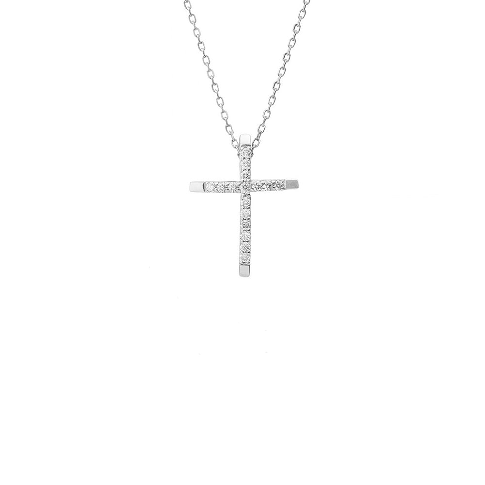 14K Gold Diamond Christian Pendant