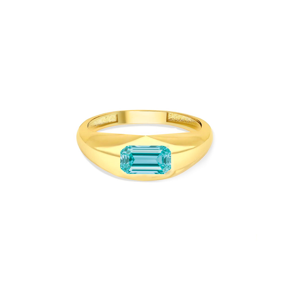 Aquamarine Signet Ring