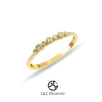 14K Gold Round Cut Bezel Diamond Ring