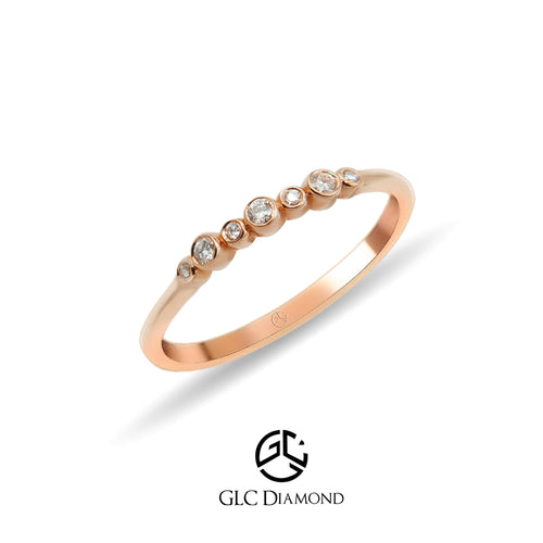 14K Gold Round Cut Bezel Diamond Ring