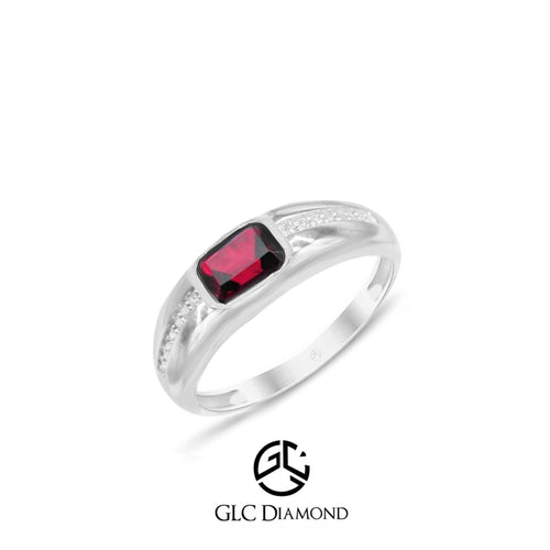 14K Gold Diamond Ruby Ring