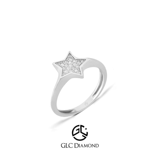 14K Gold Star Diamond Ring