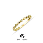 14K Gold Diamond Pear Shape Eternity Wedding Band