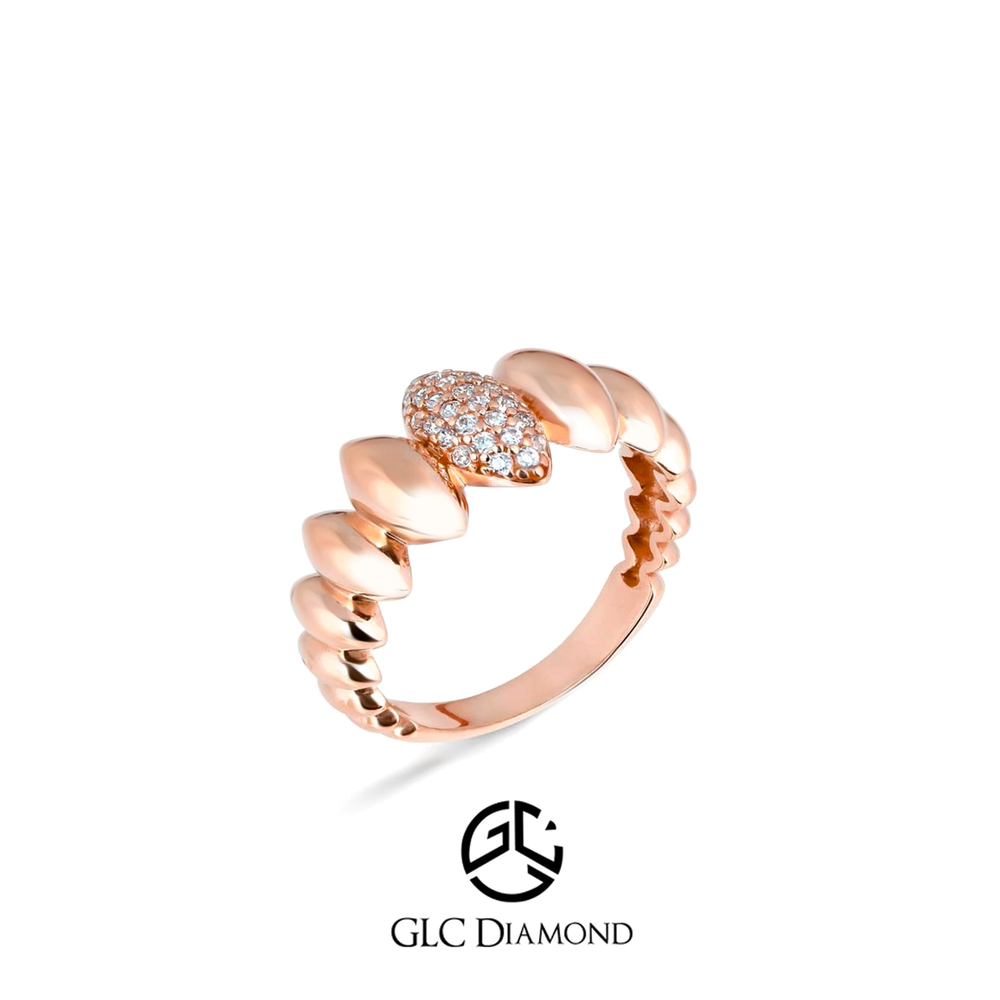 14K Gold Marquise Design Diamond Ring