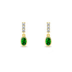 Oval Emerald Earrings