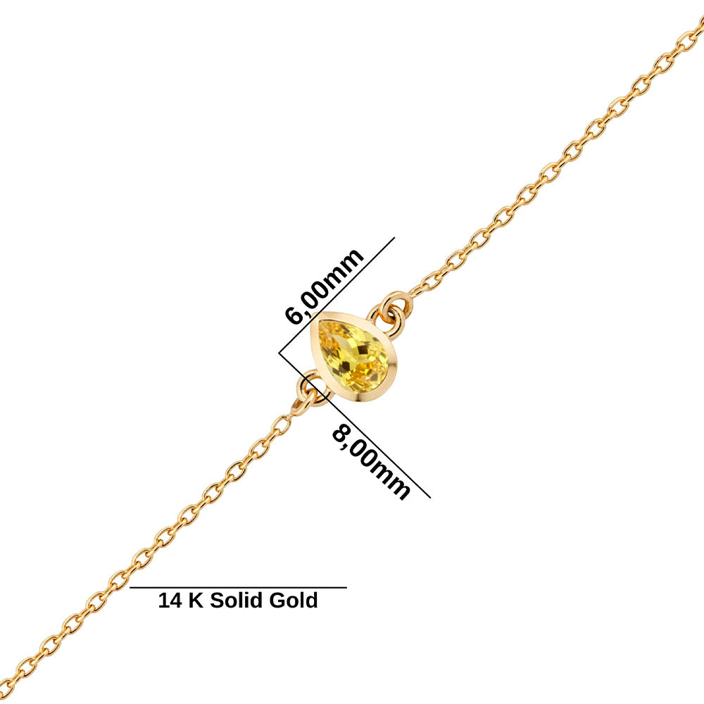 14K Gold Sunshine Citrine Bracelet