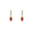 Oval Ruby Earrings