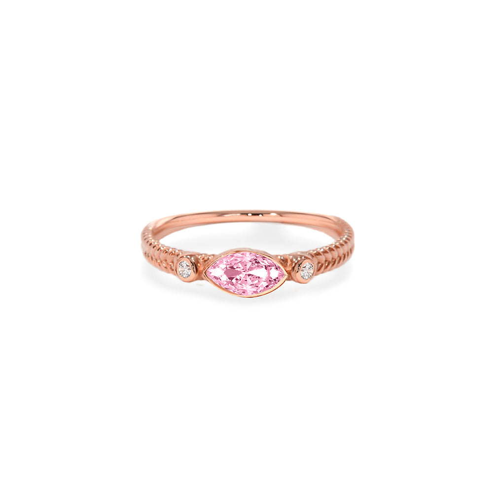 14K Gold Pink Sapphire Ring