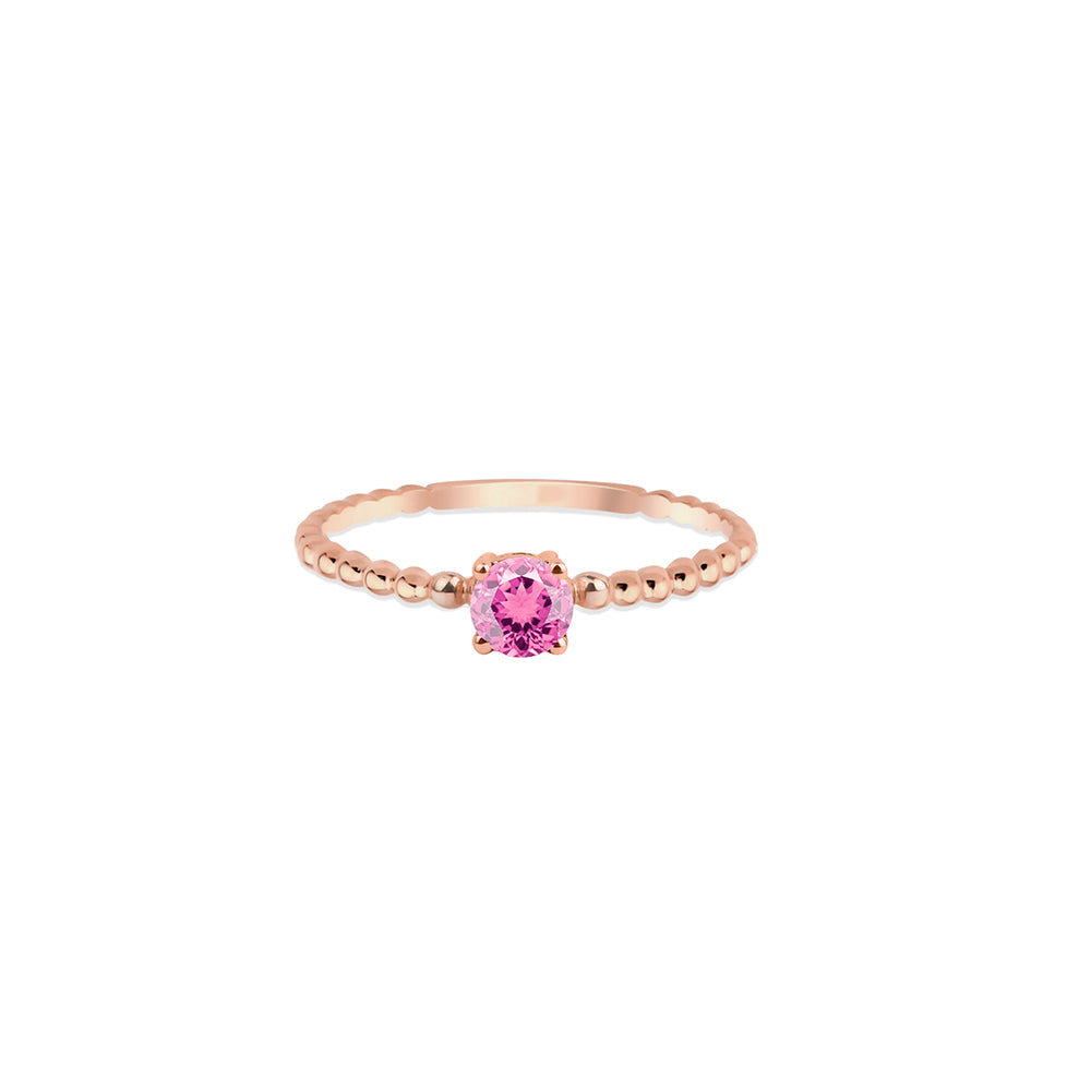 14K Gold Natural Pink Sapphire Ring