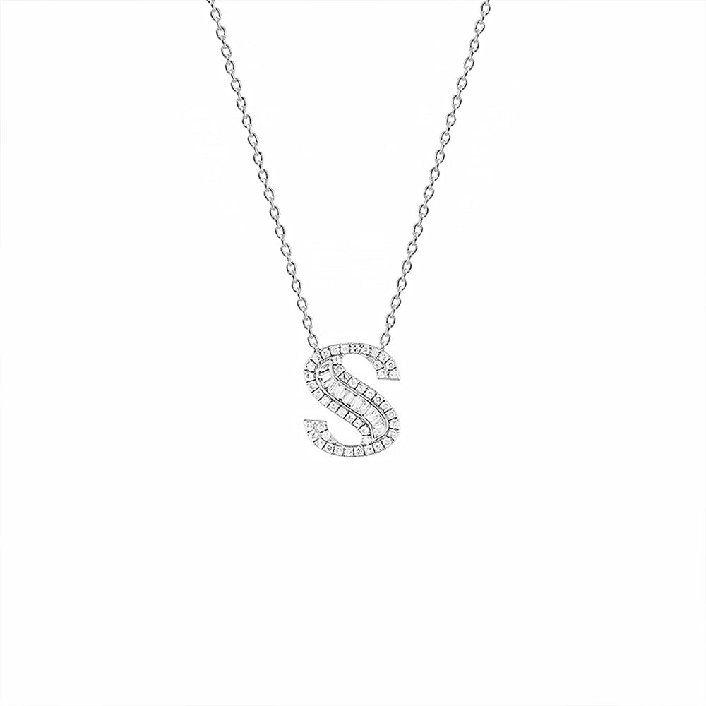 Diamond Letter S Necklace