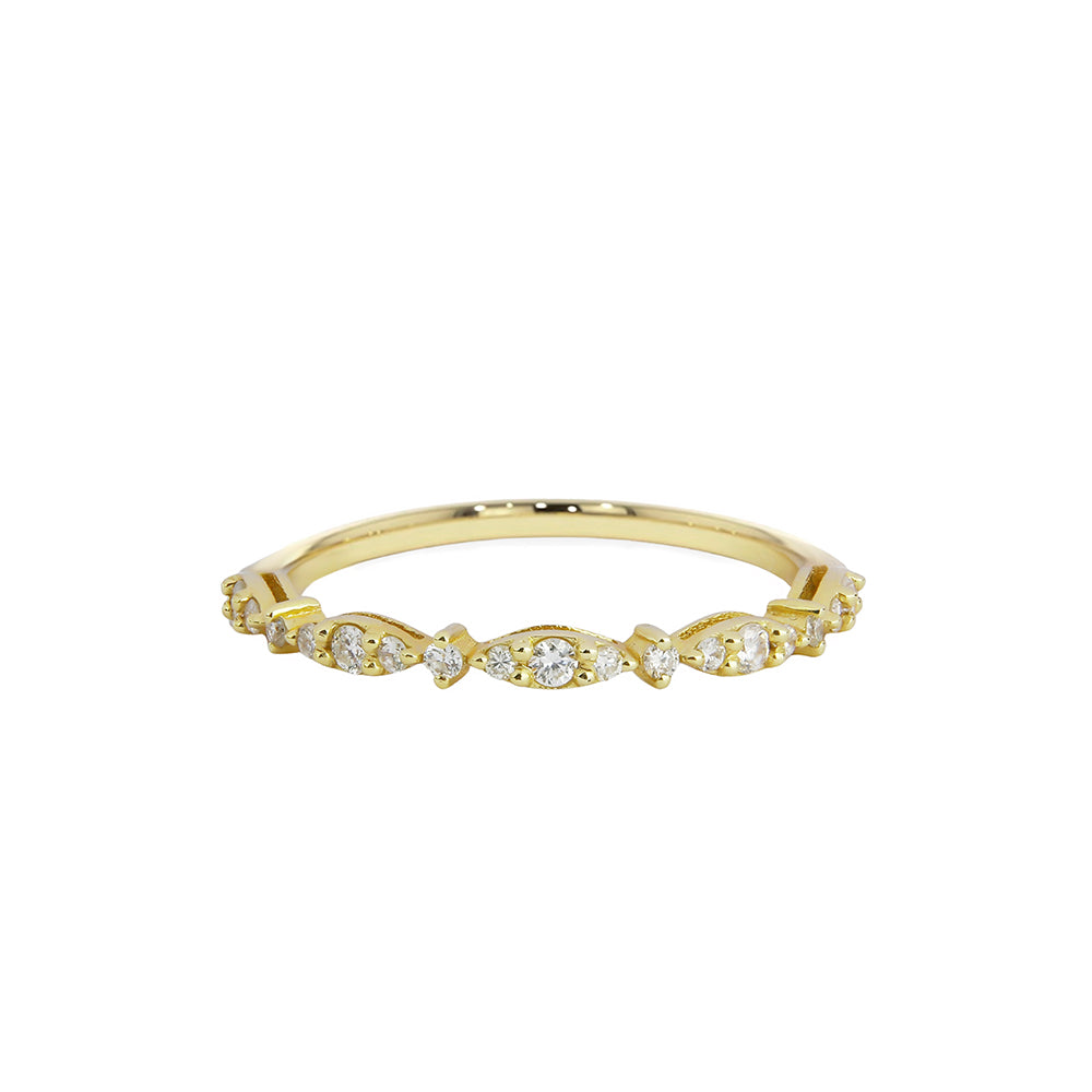14K Gold Marquise Diamond Band