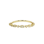 14K Gold Marquise Diamond Band