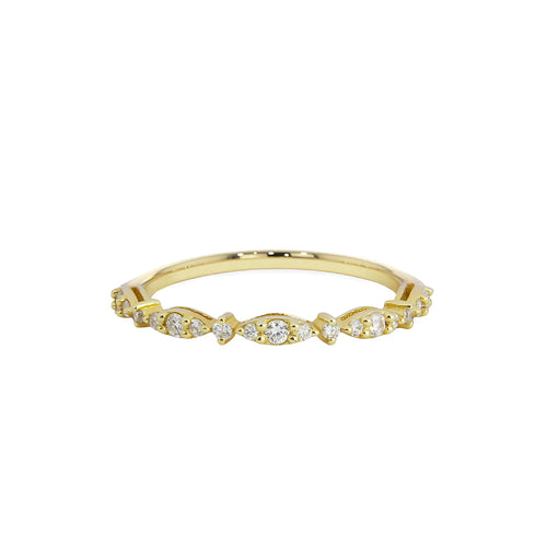 14K Gold Marquise Diamond Band