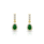 14K Gold Emerald Earrings