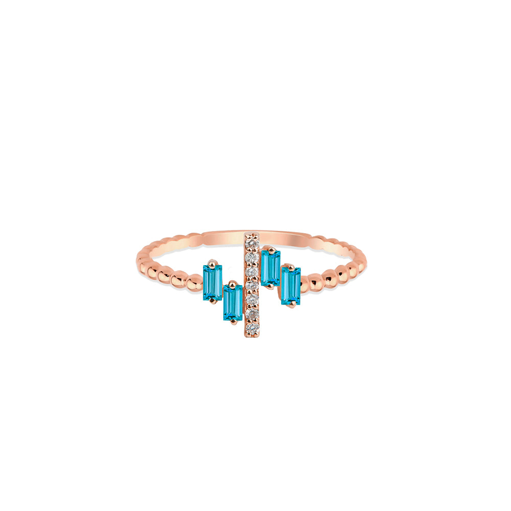 Natural Aquamarine Ring / Birthday Gift