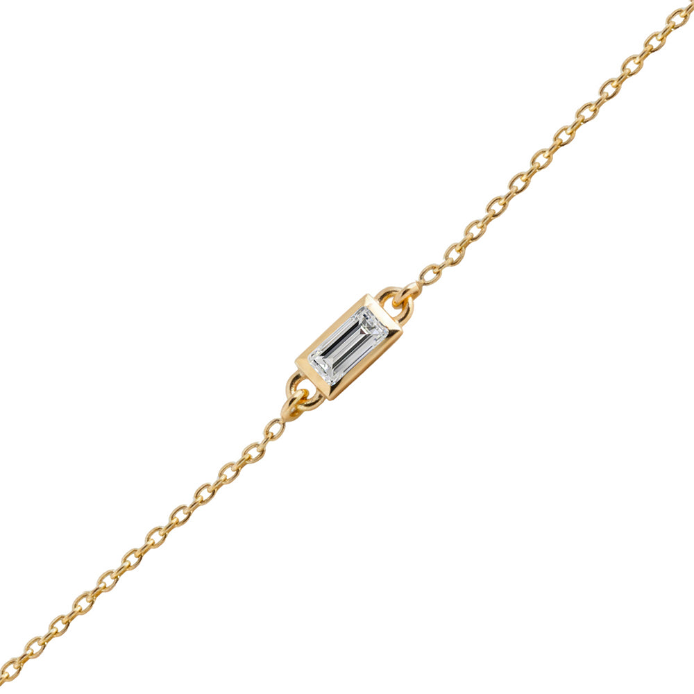 Minimalist White Sapphire Bracelet