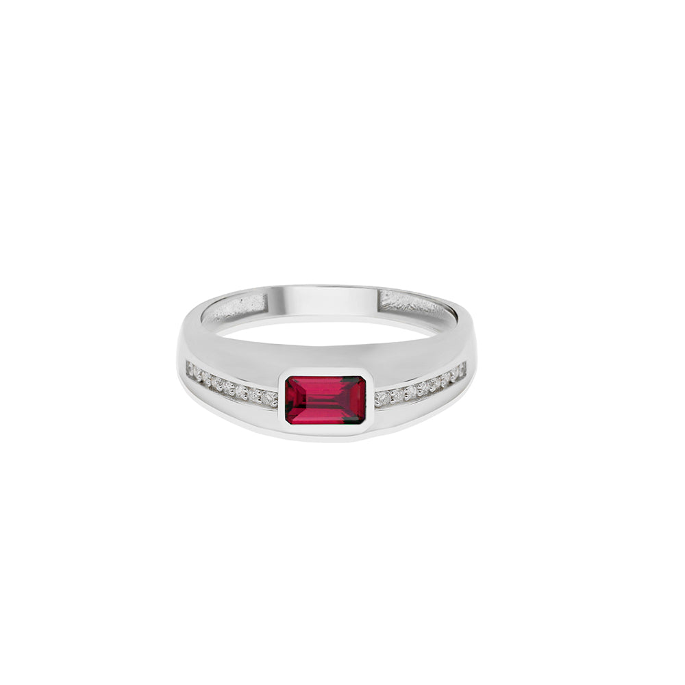14K Gold Ruby Signet Ring