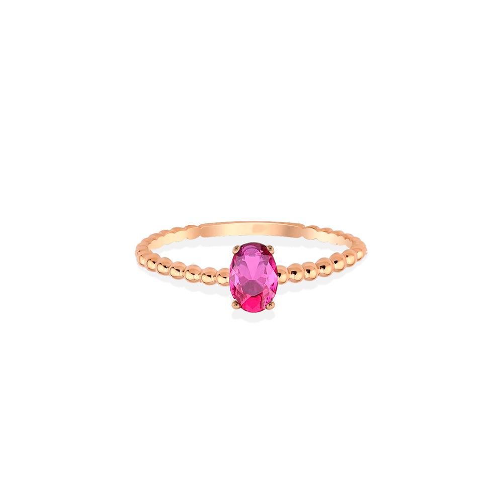 Oval Pink Sapphire Ring