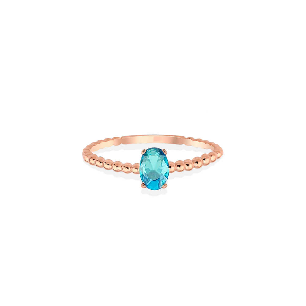 Oval Aquamarine Ring / Minimal Engagement Ring