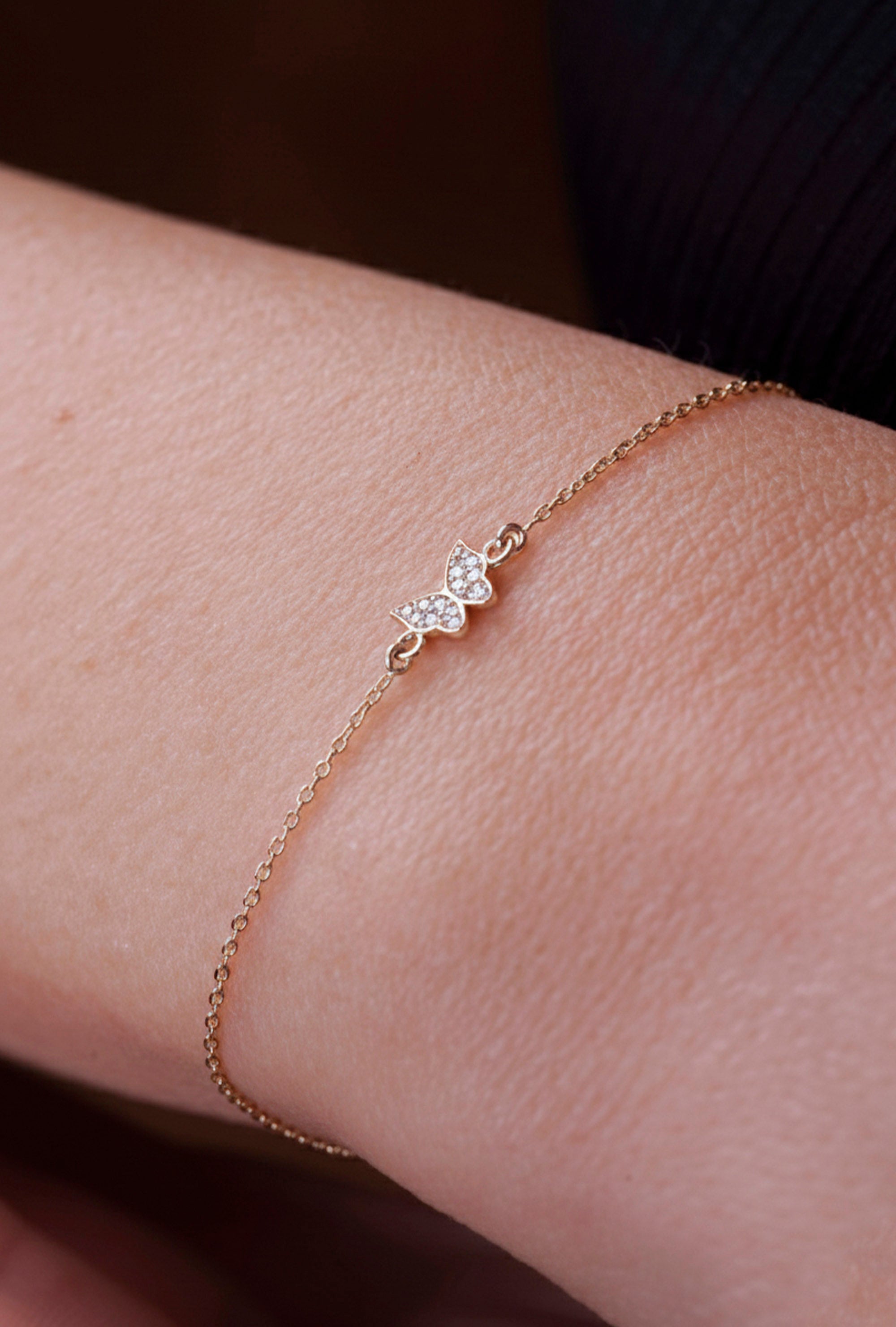 Diamond Butterfly Bracelet