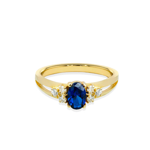 Oval Blue Sapphire Ring