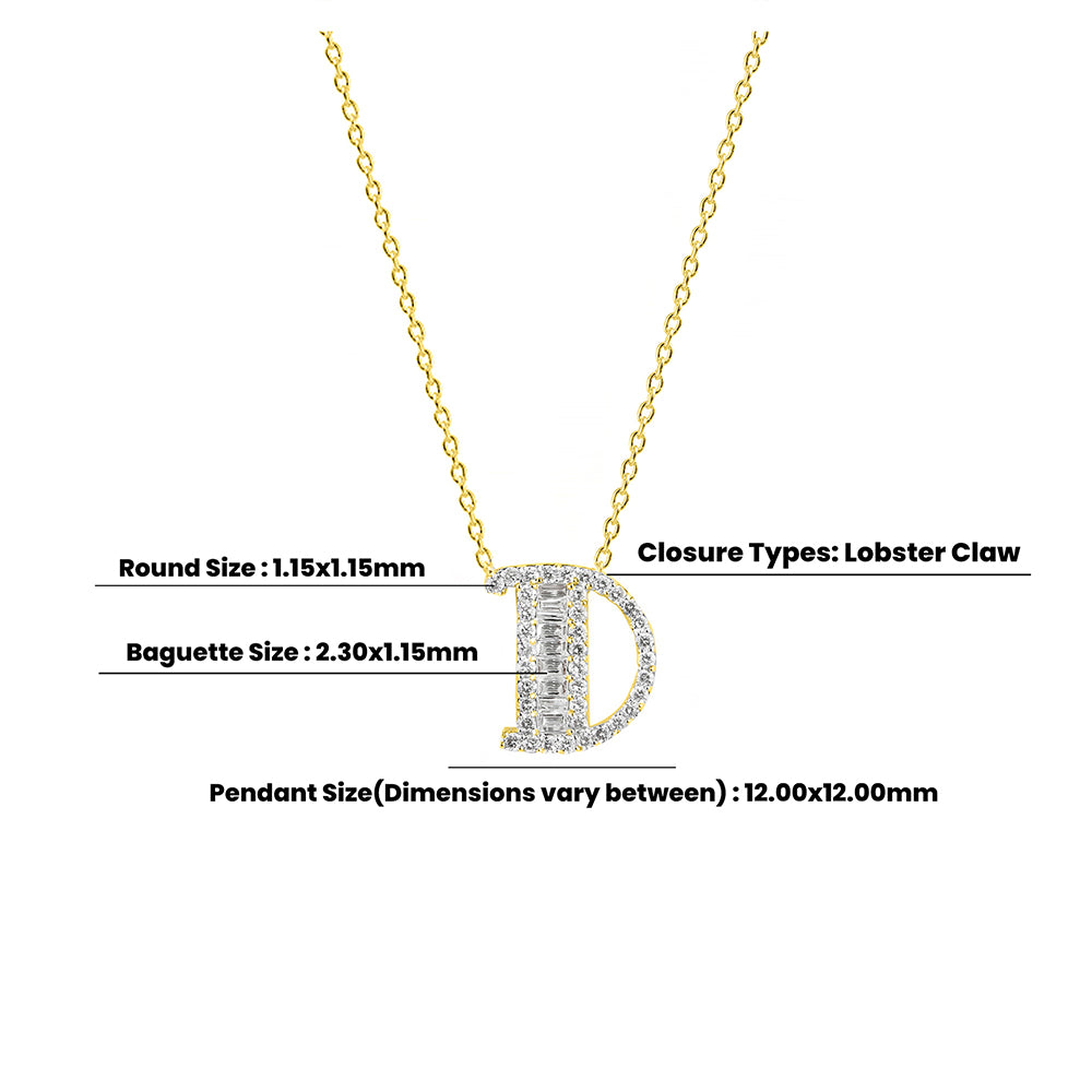 Diamond Letter D Necklace