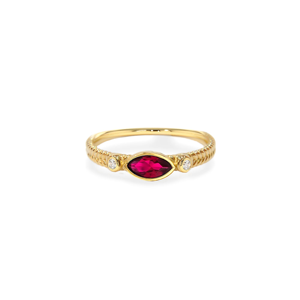 Marquise Cut Ruby Ring