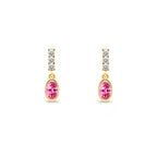 Oval Pink Sapphire Earrings
