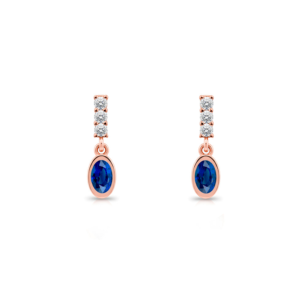Oval Sapphire Earrings