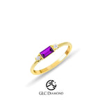 Baguette Amethyst Ring