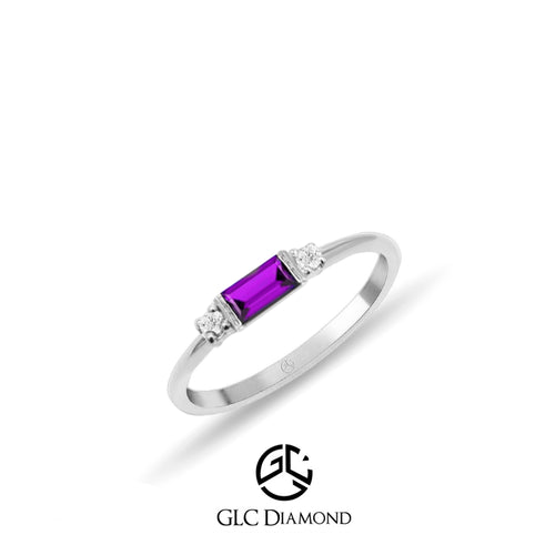 Baguette Amethyst Ring