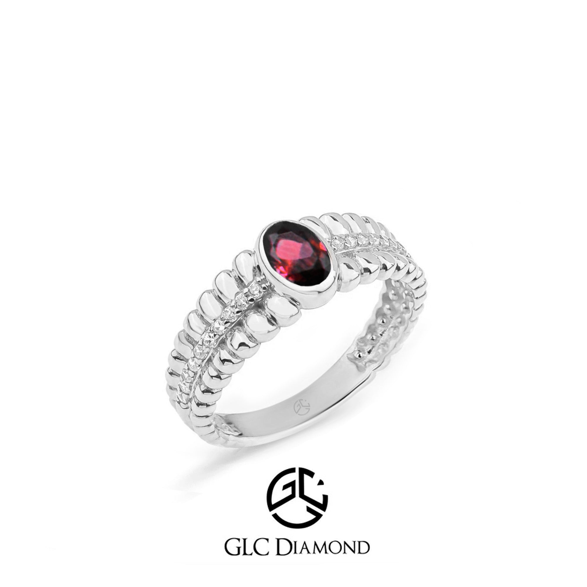 14K Gold Oval Ruby Ring