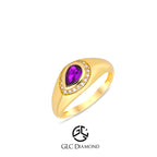 Engagement Amethyst Wedding Ring