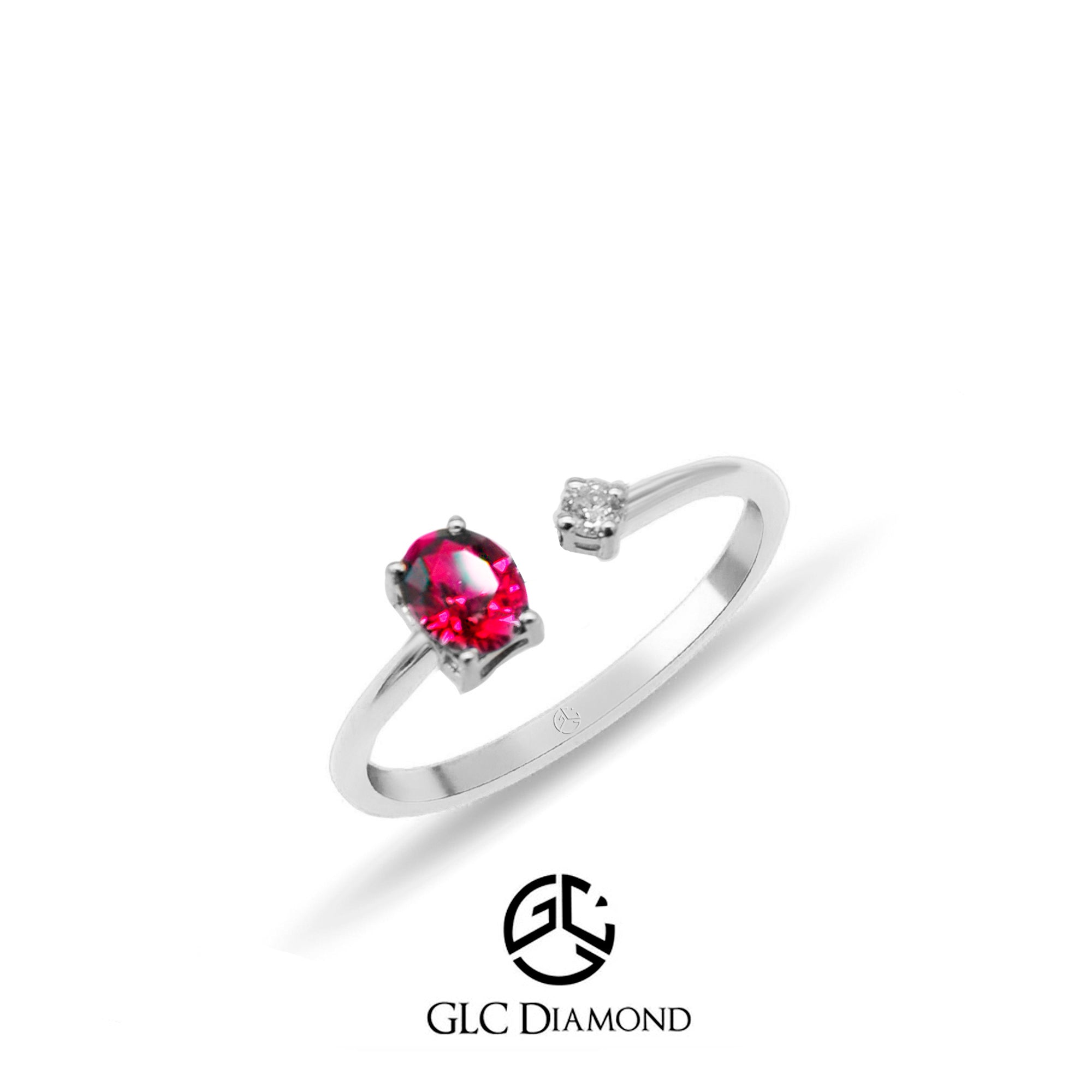 14K Gold Ruby Open Ring