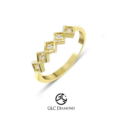 14K Solid Gold Diamond Ring