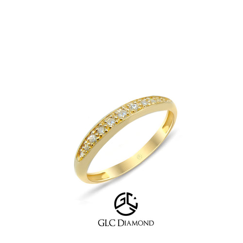 14K Gold Pave Diamond Band