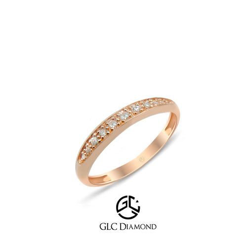 14K Gold Pave Diamond Band