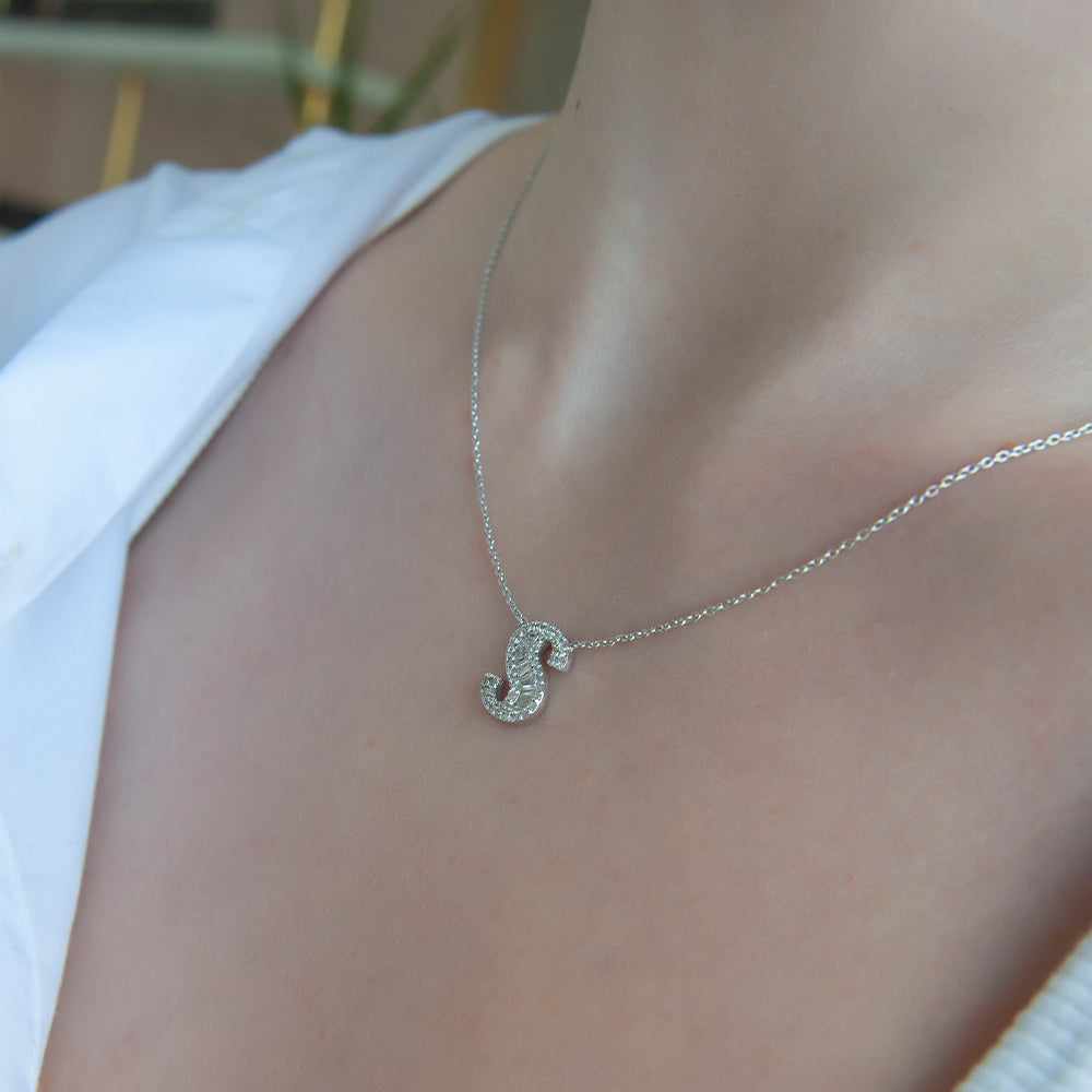 Diamond Letter S Necklace