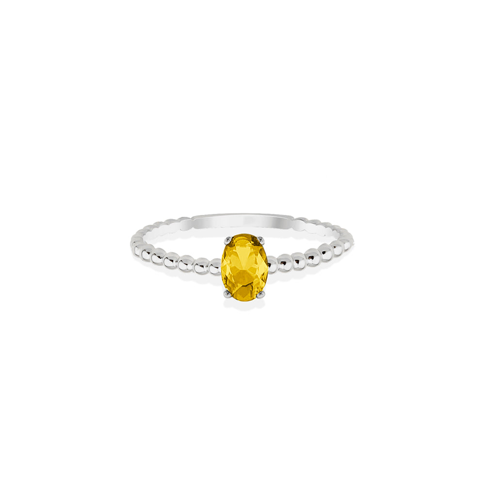 14K Gold Citrine Statement Ring