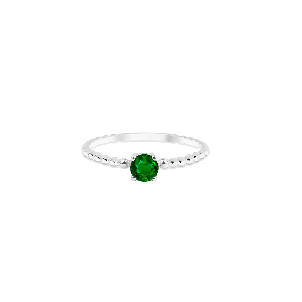 14K Gold Emerald Ring / May Birthstone Ring
