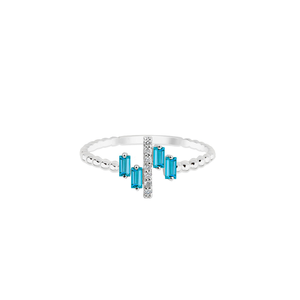 Natural Aquamarine Ring / Birthday Gift