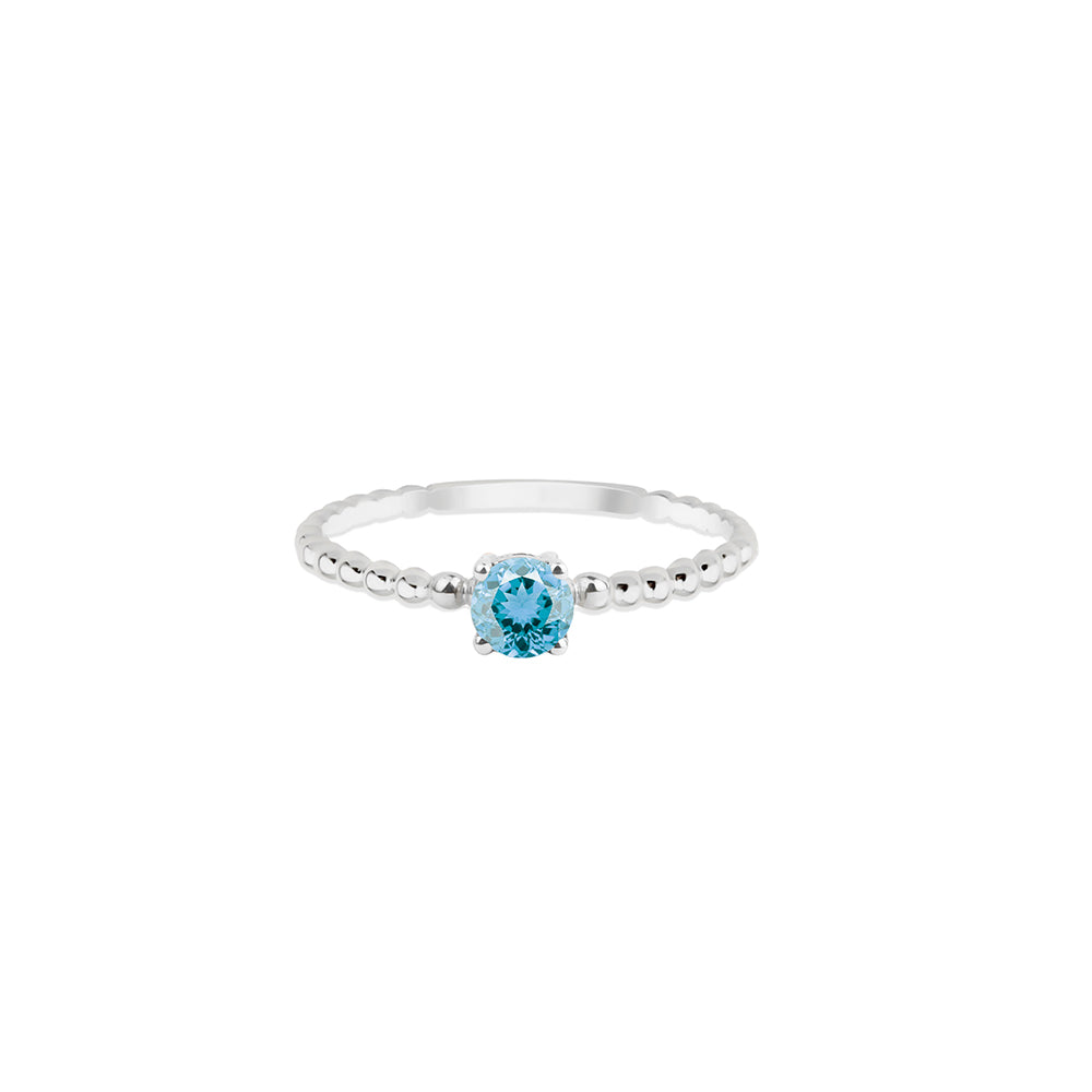 14K Gold Aquamarine Ring / Birthday Gift